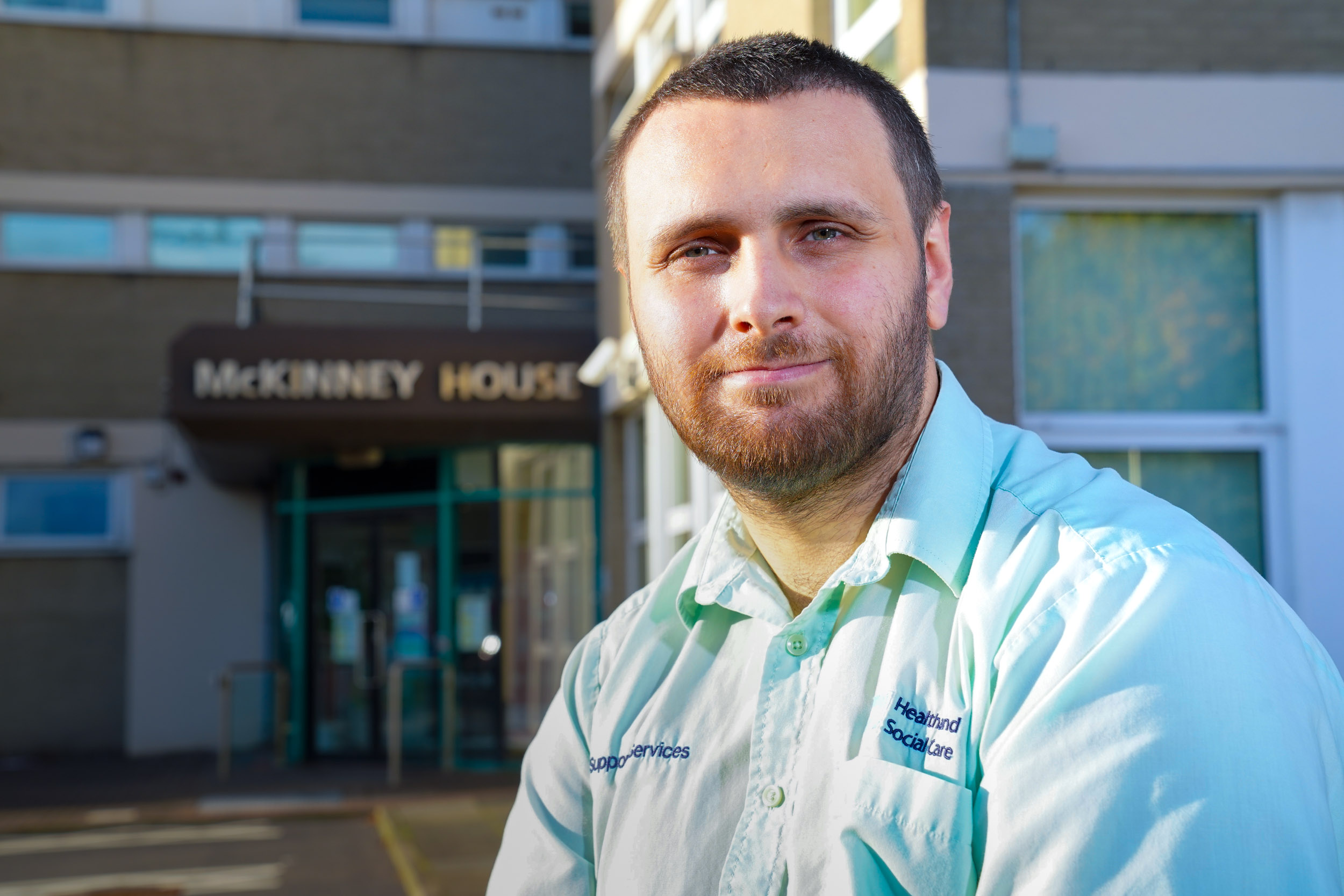 Matthew was supported by Mencap NI into his job in Patient Client Support Services at Musgrave Park Hospital