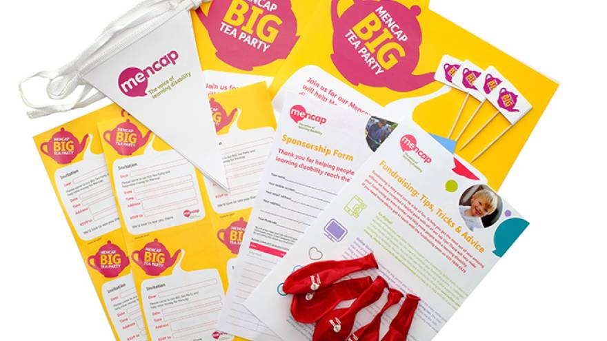 Big Tea Party leaflets and balloons