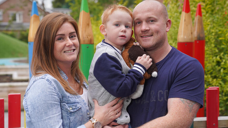 Billy, Julie and Aaron at the Mencap Centre