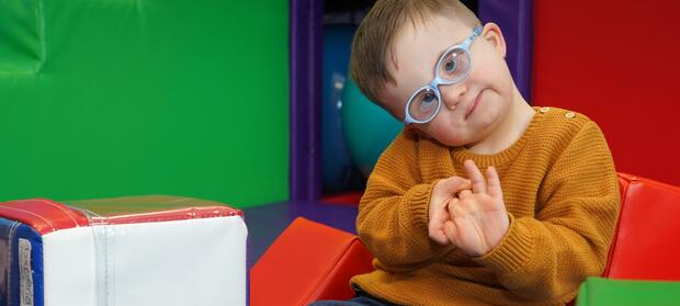 Aaron at the Mencap Children's Centre