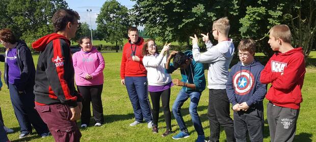 Young people having fun